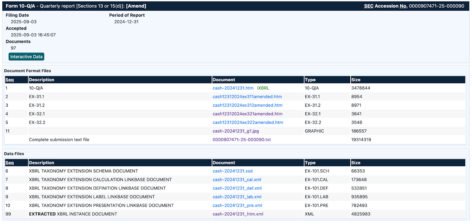 Company filings |1000|